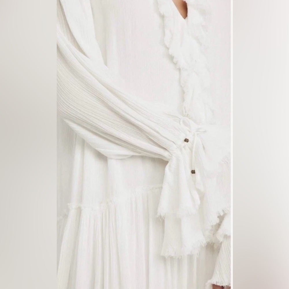 NWT Free People Sweet Darlin Maxi Dress  Sz XS Ivory Oversized - Picture 10 of 14